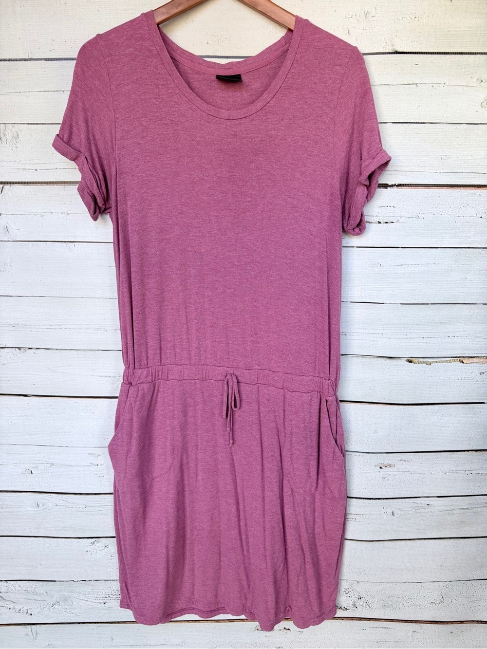 32 Degrees Cool Soft Lux Drawstring Dress with Pockets - Size Large